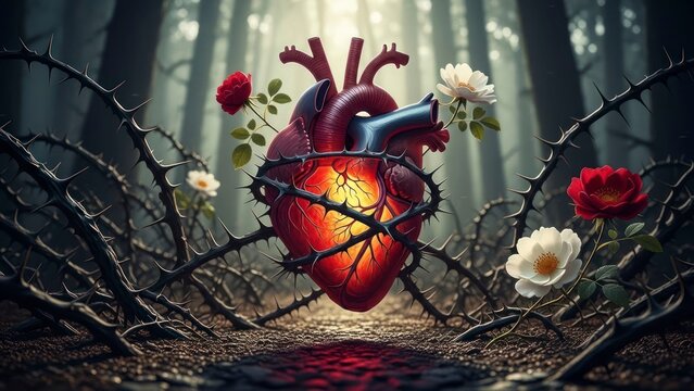 Heart in thorns
