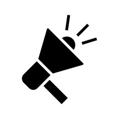 Megaphone Solid Icon Vector Design
