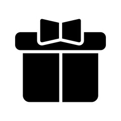 Gift Box Solid Icon Vector