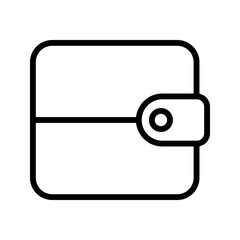 Wallet Outline Icon Vector