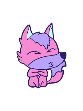 pixelize effect animation of cartoon drawing of a wolf whistling