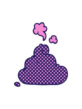 shivering motion animation of cartoon doodle poop