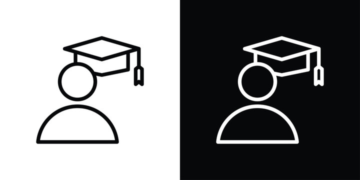 Student Icon Sheet Black And White