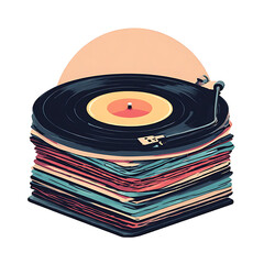 Fototapeta premium stack of vinyl records