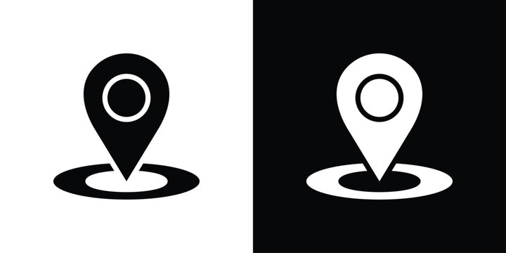 Location Icon Sheet Black And White