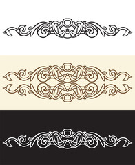 Realistic horizontal engraving design element vector illustration