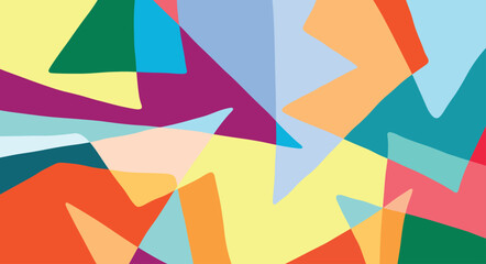 line art drawing with abstract shape background vector