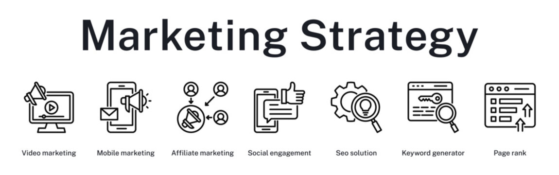 Marketing strategy workflow from video content to page ranking optimization and affiliate program success