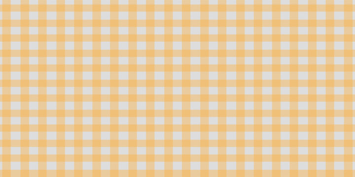 Halloween checkered tablecloth with orange plaid pattern background. Flat vector illustration isolated