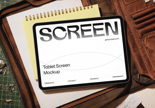 Tablet Device Display Mockup Template