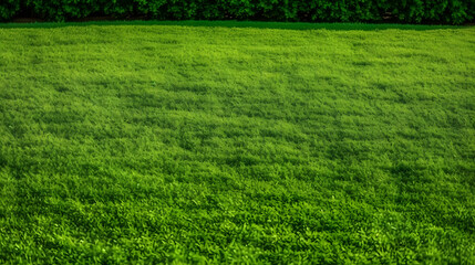 Obraz premium Park lawn with perfectly trimmed grass