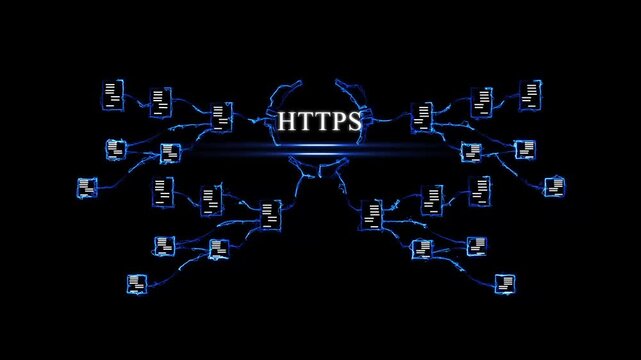 Modern H T P S Security Concept with Digital and Circuit for Cybersecurity and Data Protection HTTPS security