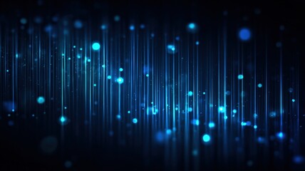 Abstract Blue Light Streaks Background with Bokeh Effects, Ideal for Technology and Futuristic Concepts