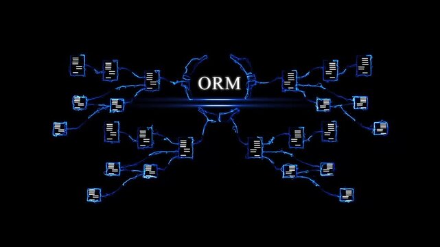 Digital O R M Strategy Concept with Glowing Network Nodes and Business ORM strategy digital reputation management