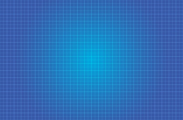 青い円形グラデーションカラーの十字リーダー入りグリッド背景画像　設計図背景風のリーダー罫入り方眼紙ベクター素材