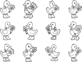 Cute Goose Spring Easter