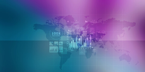 2d illustration Stock market online business concept. business Graph 