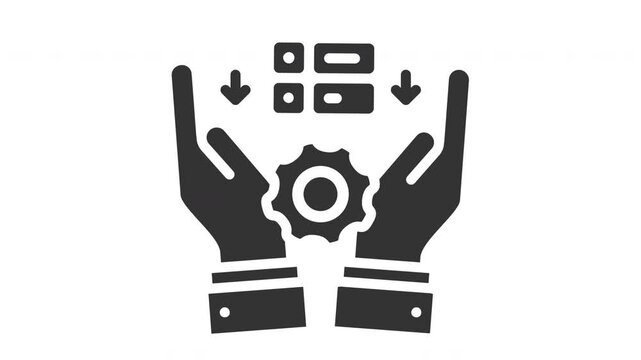 Animated data gathering icon