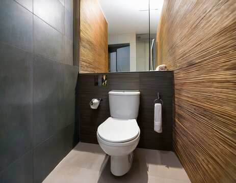 modern bathroom with a white toilet