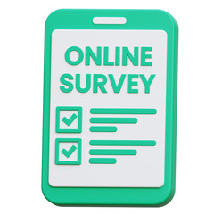 3D Online Survey Form Icon