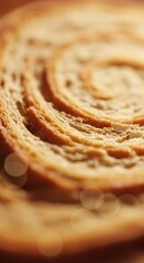 Close-Up of Delicious Swirled Bread with Crispy Texture and Warm Colors