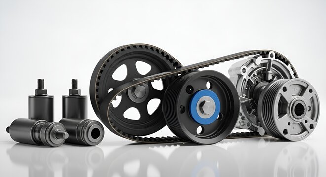 automotive parts, engine components, pulleys and belts