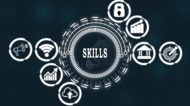 Internet, business, Technology and network concept. Coach motivation to skills improvement. Education concept. Training. Leadership skills. Human abilities.