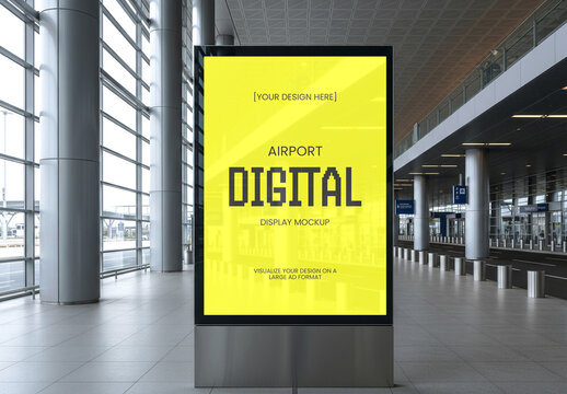 Airport Terminal Advertising Mockup