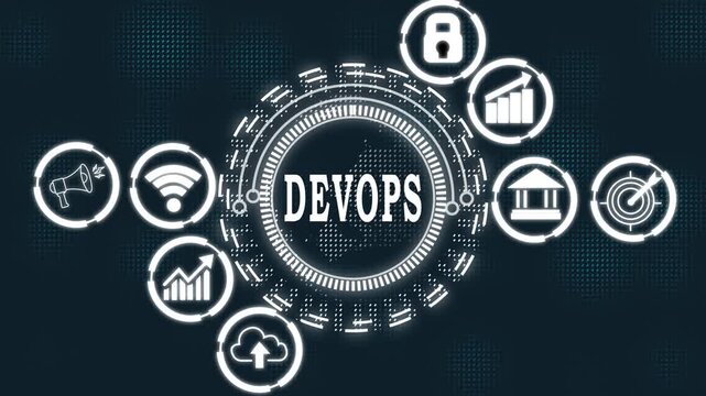 DevOps Methodology Development Operations agil programming technology concept. 3d illustration