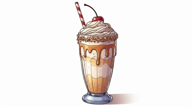 Delicious Milkshake Illustration - A Sweet Treat for Your Senses.