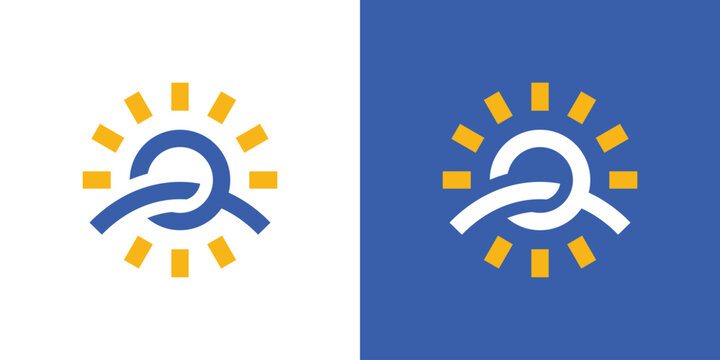 Dual meaning logo combining sun and people elements, symbolizing warmth, positivity, energy, growth, and a bright, people-centered community.