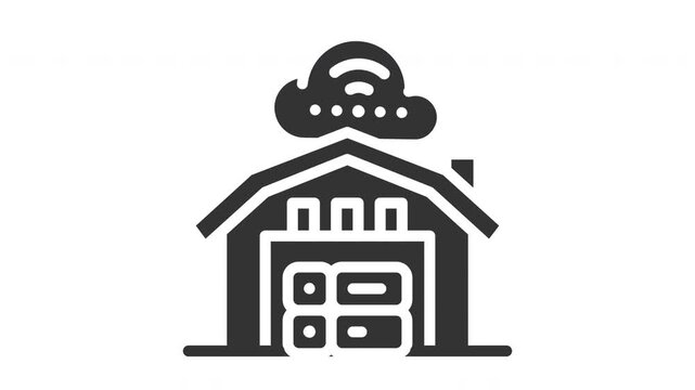 Animated data warehouse icon