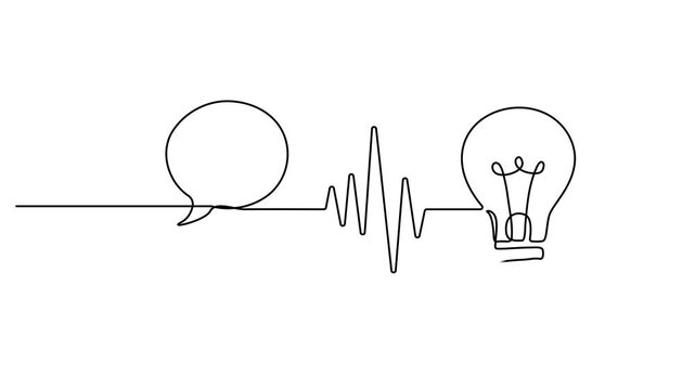 Animated self drawing of continuous line draw Quick tips. Animated self drawing question mark and speech bubble. Full length one line animation