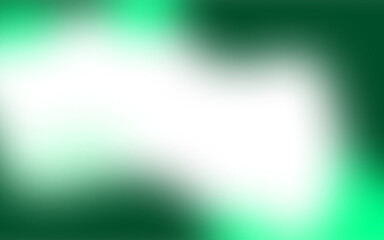 Transparent smooth blur green gradient wave frame