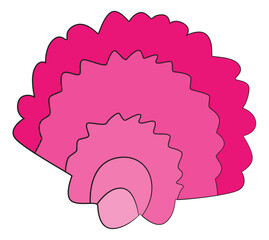 Cute scallop seashell isolated on white background