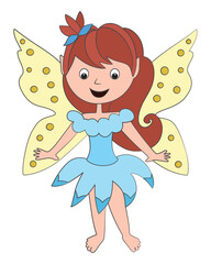 A cute little fairy with and wings