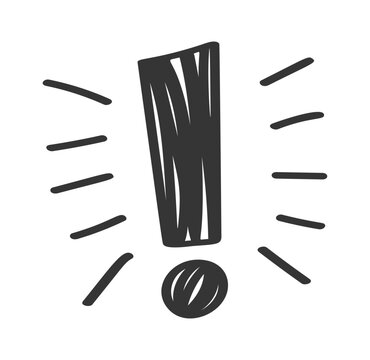 Hand drawn exclamation point sticker