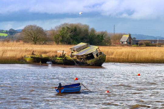 On the river exe in devon uk near Topsham 