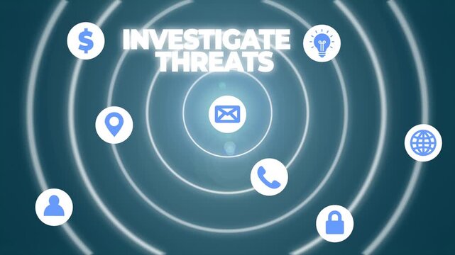 Text sign showing Investigate Threats. Business photo showcasing carry out a systematic inquiry on potential danger
