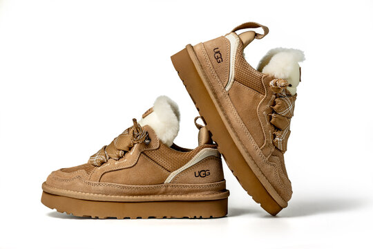 Nis, Serbia - December 26, 2025: UGG Lowmel Chestnut Sneakers. Womens Sneakers isolated on white background