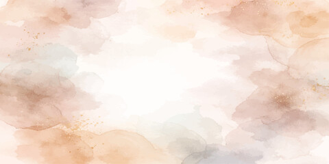 Obraz premium Abstract blue and white watercolor sky background featuring vintage grunge textures and ethereal clouds for a retro nature atmosphere