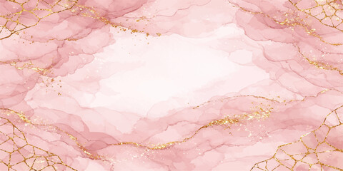 A vintage pink grunge paper texture background featuring a delicate floral pattern of cherry blossoms and rose petals for a romantic spring valentine card design © YEASMIN