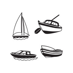  Boat Line Art Icons