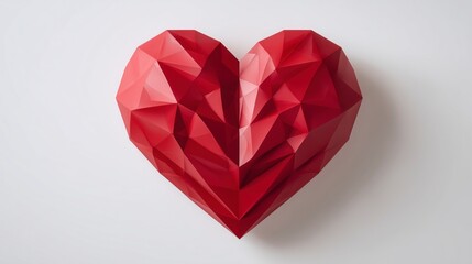 Ilustraci&oacute;n de un coraz&oacute;n de color rojo sobre fondo blanco