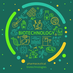 Pharmaceutics and biotechnology round poster