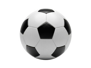 Naklejka premium Classic black and white soccer ball isolated on transparent background