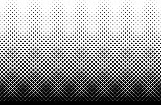 Abstract geometric halftone background featuring a seamless vertical gradient of black diamond shapes transitioning to white space