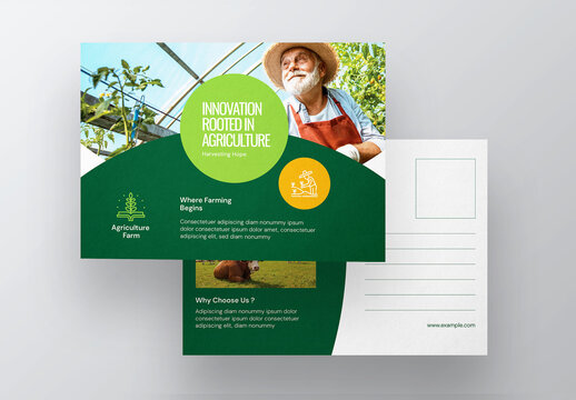 Agriculture Post Card Layout