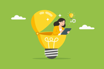 Bright Idea With Woman