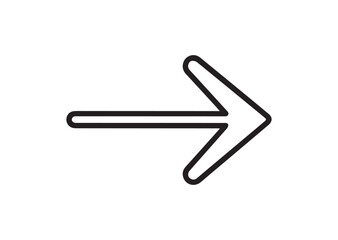 Obraz premium Arrow Icon, Minimal Outline Vector Illustration